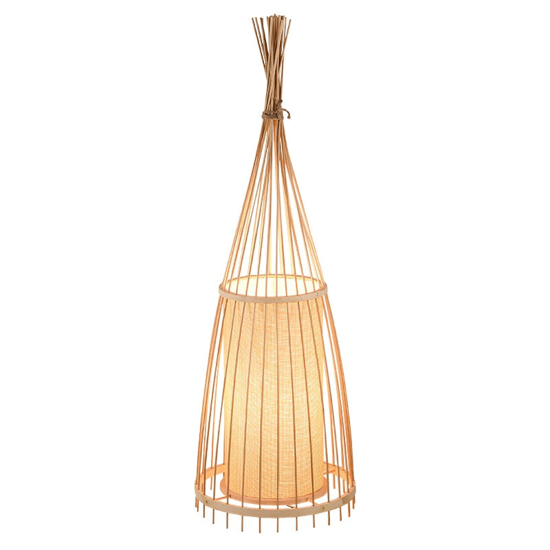 Japanese tea house inspired Bamboo Floor Lamp.