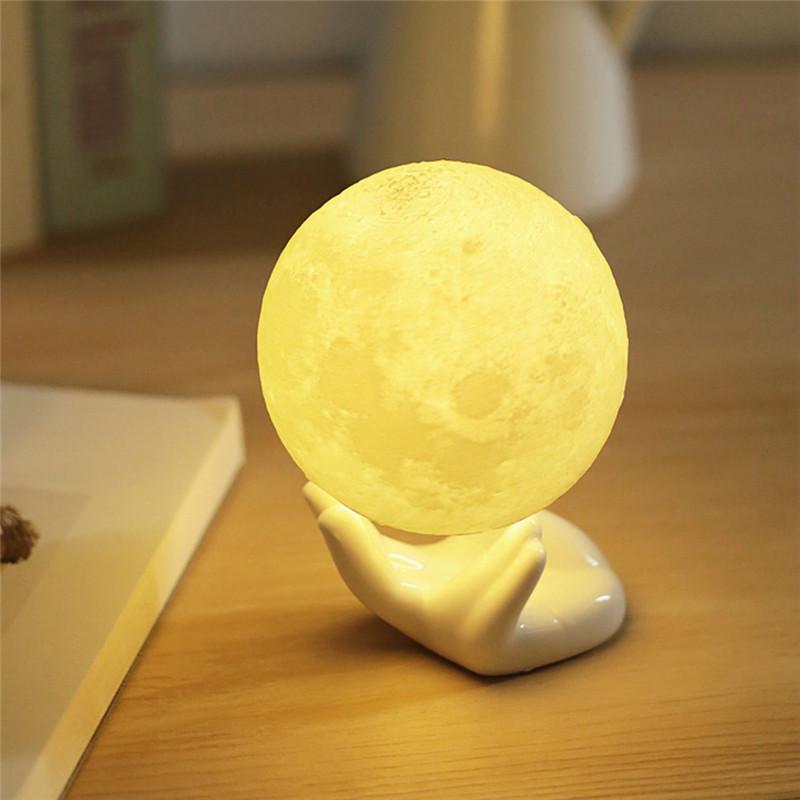 3D Print 8-20CM USB Touch Sensor LED Moon Night Light