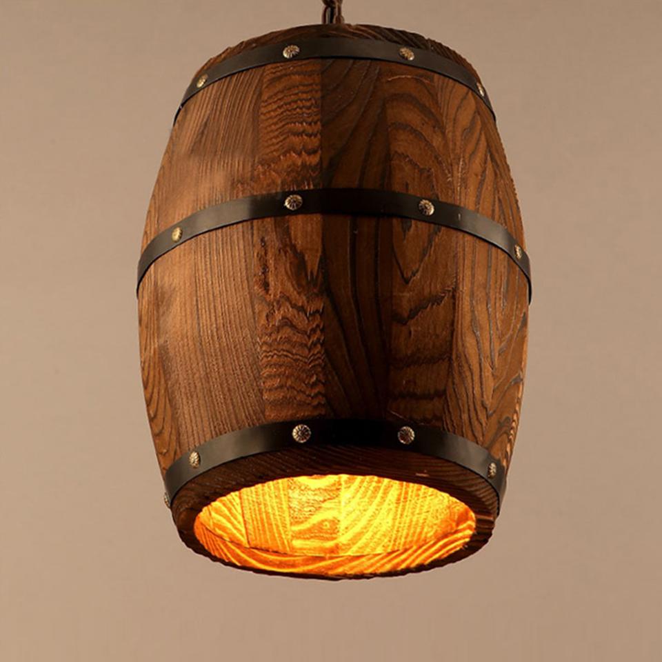 Hanging wood barrel