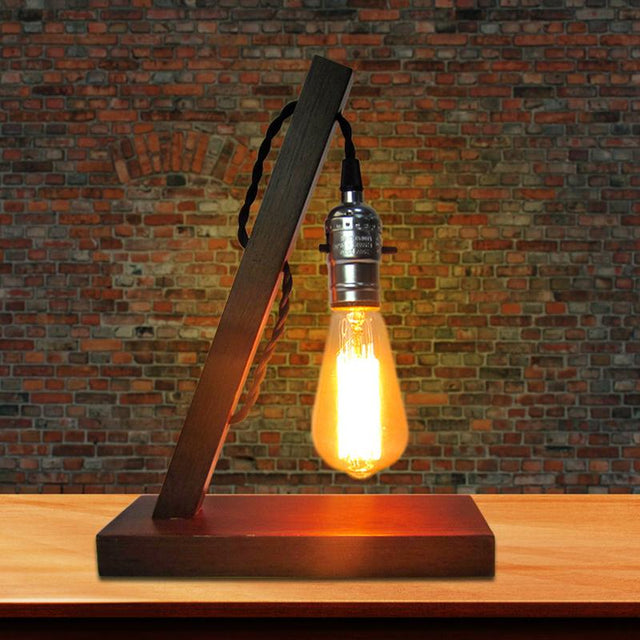 Simple vintage lamp with Edison bulb