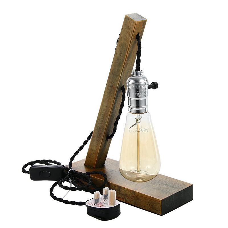 Simple vintage lamp with Edison bulb