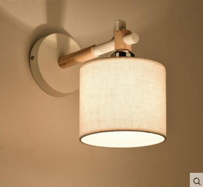 Wood Wall Sconce with lampshade