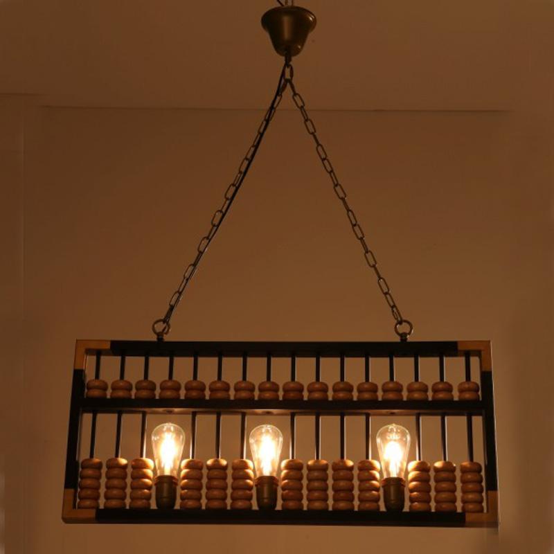 Chinese abacus pendant lights