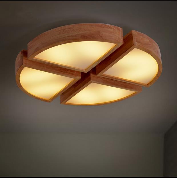 Round wodden ceiling light in 50/70 cm