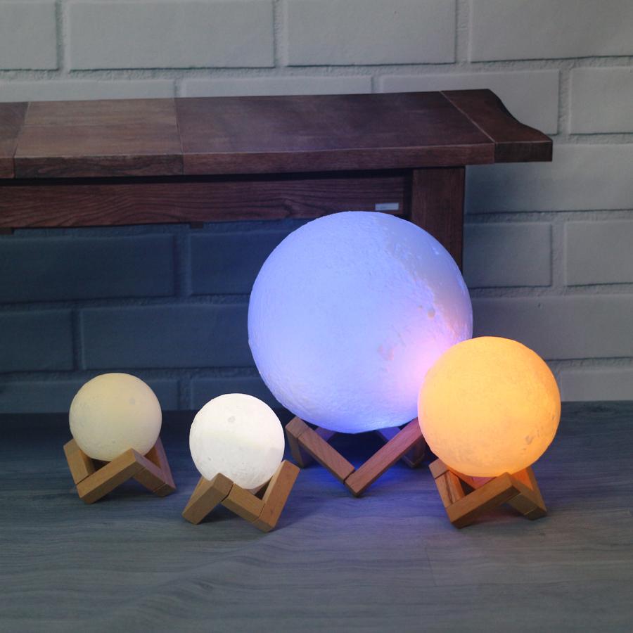 3D moon night light in different colors and sizes