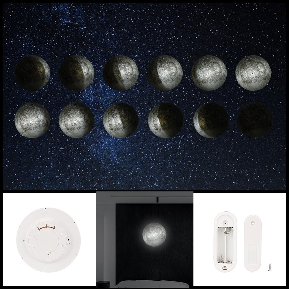 LED moon wall lamp with controler for different moon phases
