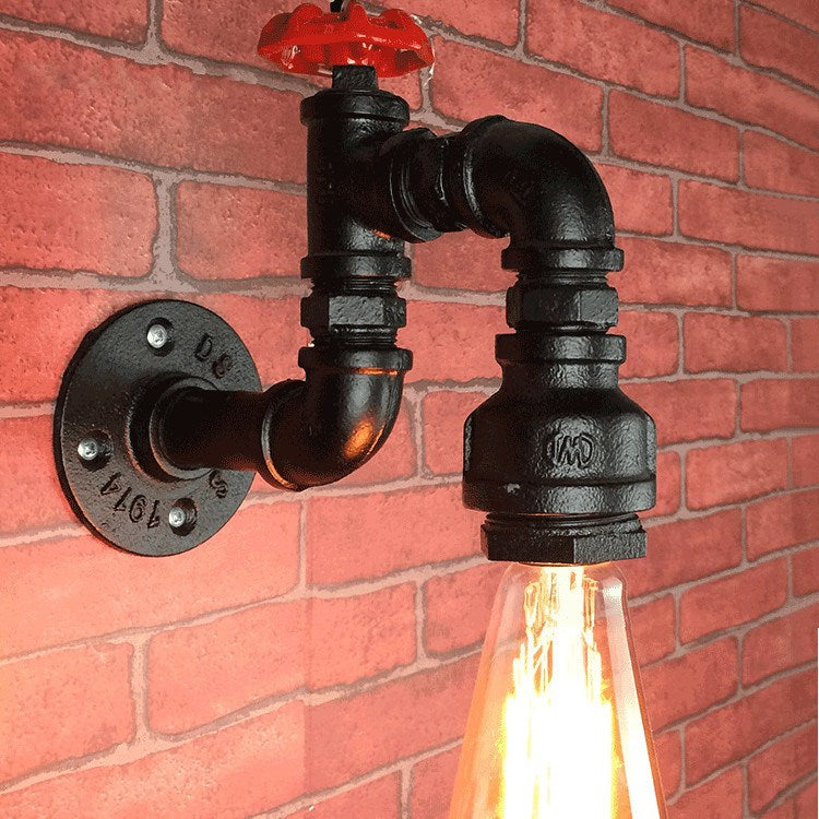 Wall lamp metal faucet