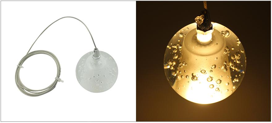Glass sphere pendant light