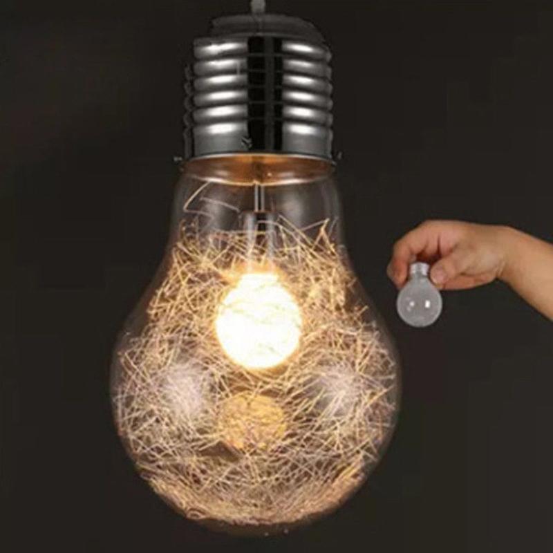 Colossal lightbulb pendant light