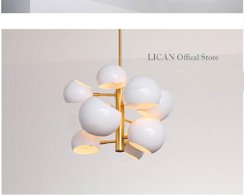 Lican molecular hanging light in black or white
